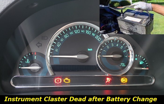 instrument claster dead after battery change